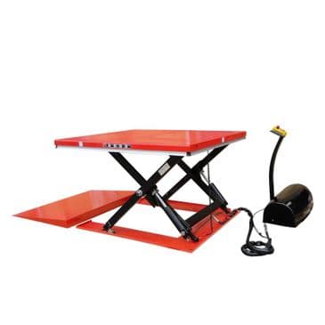 Low Profile Scissor Table with Ramp, 1000kg Capacity - HY1001