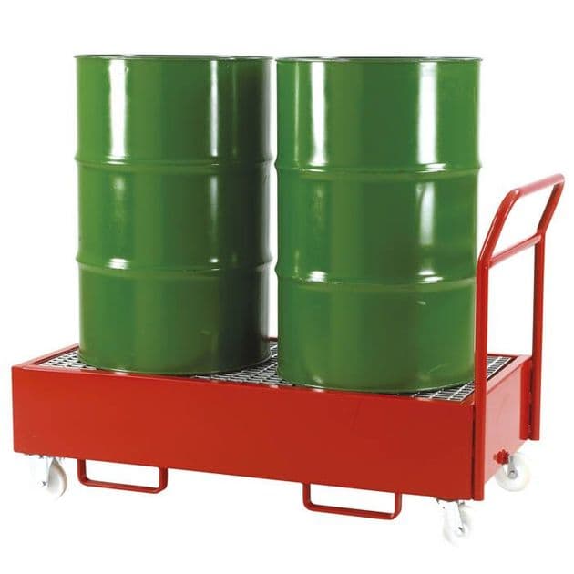 Mobile Drum Sump Trolley for 2 Vertical Drums