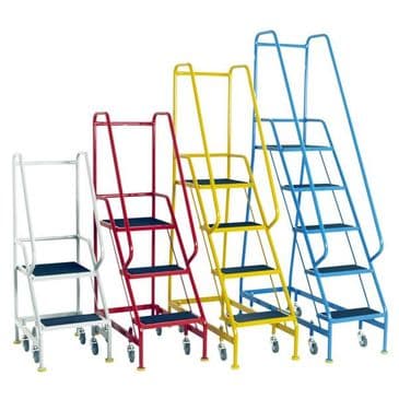 Narrow Aisle Spring Loaded Steps, Models S301 to S308