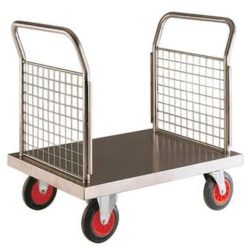Stainless Steel Platform Trucks - Double Mesh Ends