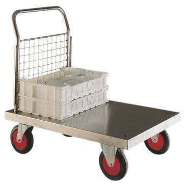 Stainless Steel Platform Trucks - Single Mesh End