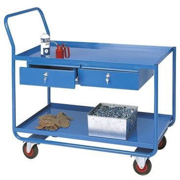 Steel Shelves and Drawers Trolley