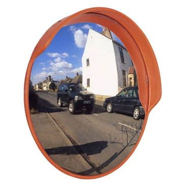 Traffic Mirrors with Hoods