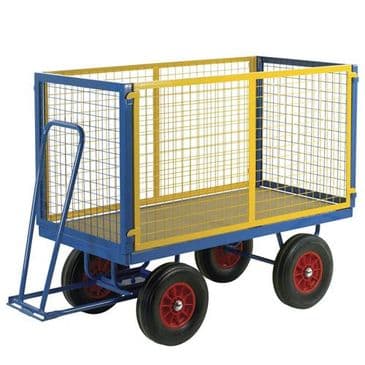 Turntable Trailer with Mesh Cage Supports