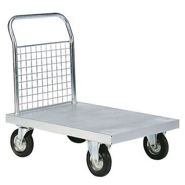 Zinc Plated Platform Trucks - Single Mesh End