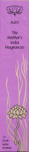 Aditi: The Mother's India Fragrance Incense 20 Full Length Sticks (Vegan)