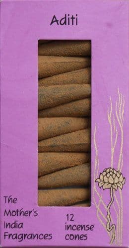 Aditi: The Mother's India Fragrances Incense 12 Cones