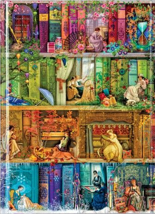 Aimee Stewart - A Stitch in Time Bookshelves (Foiled Journal)