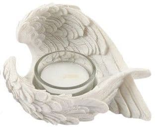 Angel Wings Tealight Holder with Glass Insert