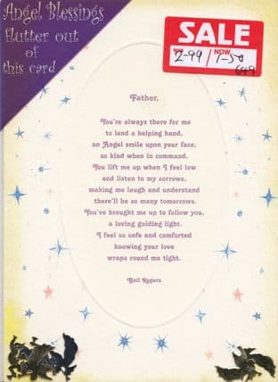 Angels Bring Love Free Greetings Card - Father - SALE