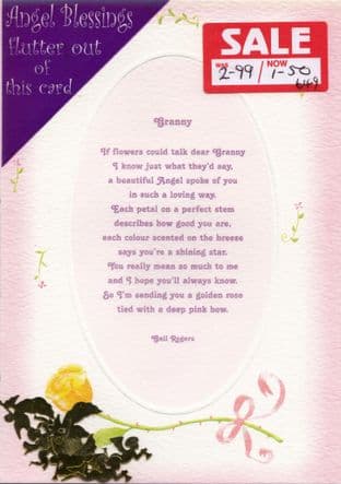 Angels Bring Love Greetings Card - Granny - SALE