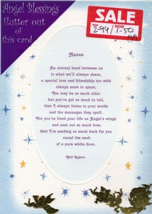 Angels Bring Love Greetings Card - Nanna - SALE