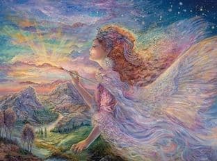 Blank Greetings Card "Aurora" by Josephine Wall