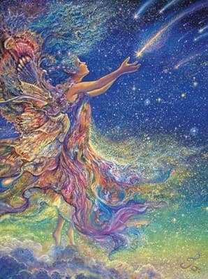 Blank Greetings Card "Catching a Falling Star" by Josephine Wall