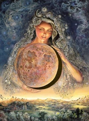 Blank Greetings Card "Moon Goddess" by Josephine Wall