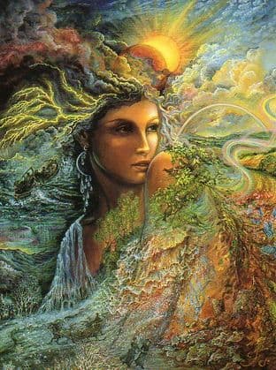 Blank Greetings Card "Spirit of the Elements" by Josephine Wall