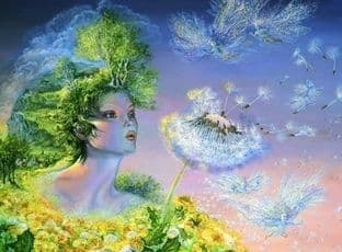 Blank Greetings Card "Time Flies" by Josephine Wall