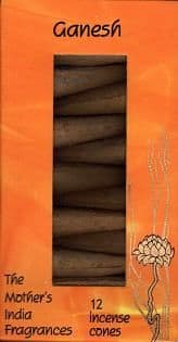 Ganesh: The Mother's India Fragrances Incense 12 Cones (Vegan)
