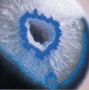 Gemstone Blank Greetings Card - Blue Agate Geode (Gem02)