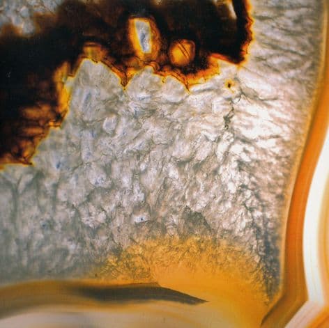 Gemstone Blank Greetings Card - Orange/Brown Agate (Gem06)