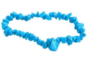 Gemstone Chip Bracelet - Blue Howlite - Stone of Inner Peace & Communication