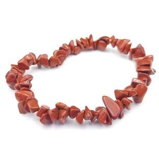 Gemstone Chip Bracelet - Red Jasper - Stone of Strength, Energy & Grounding