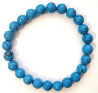 Gemstone Power Bead Bracelet: Blue Howlite - Stone of Inner Peace & Communication