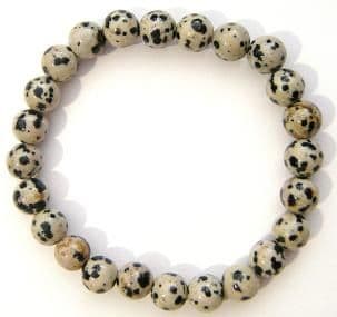 Gemstone Power Bead Bracelet: Dalmatian Jasper - Stone of Happiness, Calmness & Grounding