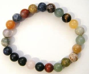 Gemstone Power Bead Bracelet: Mixed Gemstone