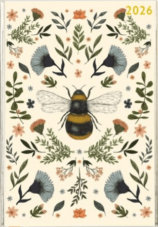 Jade Mosinski - Botanical Bee - Luxury Hardback A5 Diary 2026