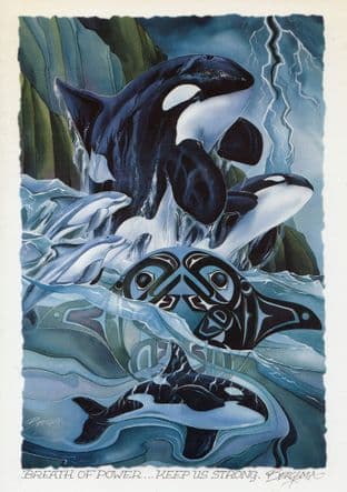 Jody Bergsma Blank Greetings Card - Breath of Power... Keep Us Strong - SALE