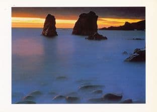 Landscapes of Spirit Blank Greetings Card - Twilight Surf, Big Sur Coast California - SALE