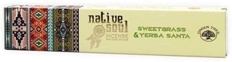Native Soul - Incense Smudge Sticks - Sweetgrass & Yerba Santa (15gms)
