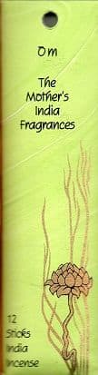 Om: The Mother's India Fragrance Incense 12 Mini-Sticks