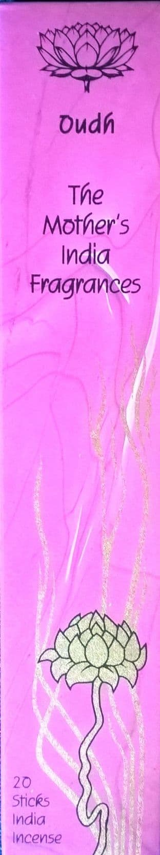 Oudh: The Mother's India Fragrance Incense 20 Full Length Sticks (Vegan)