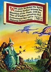 SALE - Peter Loveday - Contented Birthday - Greetings Card