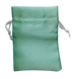 Satin Drawstring Pouch/Bag (small 6x9cm): Green - Mint