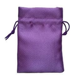Satin Drawstring Pouch/Bag (small 6x9cm): Lilac