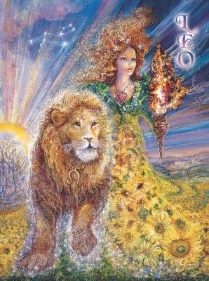 Signs of the Zodiac Greetings Card by Josephine Wall: Leo