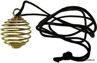 Spiral Cage Necklace: Gold