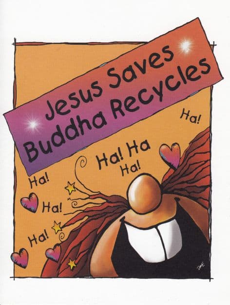 The Great Cosmic Happy-Ass Blank Card - Jesus Saves