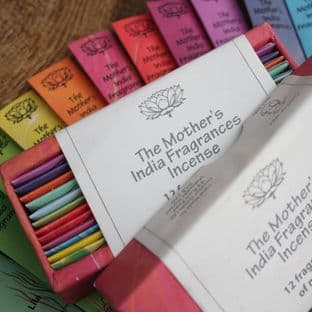 The Mother's India Fragrance Incense Sticks: 12 Fragrance Mini-Sticks Gift Box (48 Sticks) (Vegan)