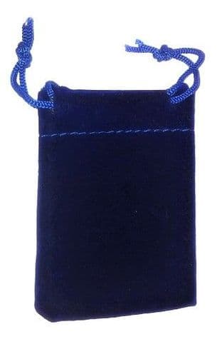 Velvet Drawstring Pouch/Bag (small 5x7cm): Navy