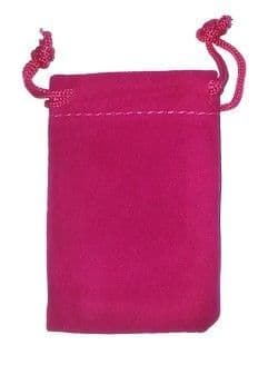 Velvet Drawstring Pouch/Bag (small 5x7cm): Pink