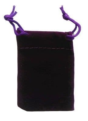 Velvet Drawstring Pouch/Bag (small 5x7cm): Purple