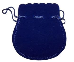 Velvet Pouch (9x11cm): Blue