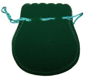 Velvet Pouch (9x11cm): Green