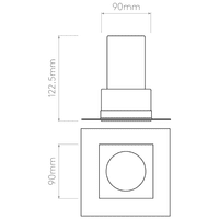 Astro 1248005 Trimless Square Recessed Spot Light Matt White