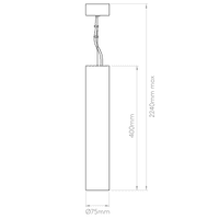 Astro 1252014 Osca 400 Round Pendant Plaster