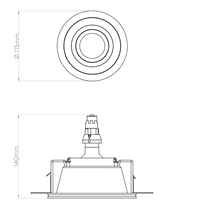 Astro 1253005 Blanco Round Adjustable Recessed Spot Light Plaster